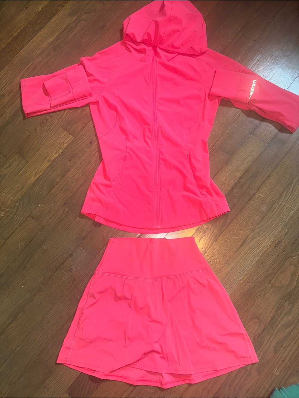 Pink Athletic Hoodie Jacket & Skirt Set - Picture 4 of 6
